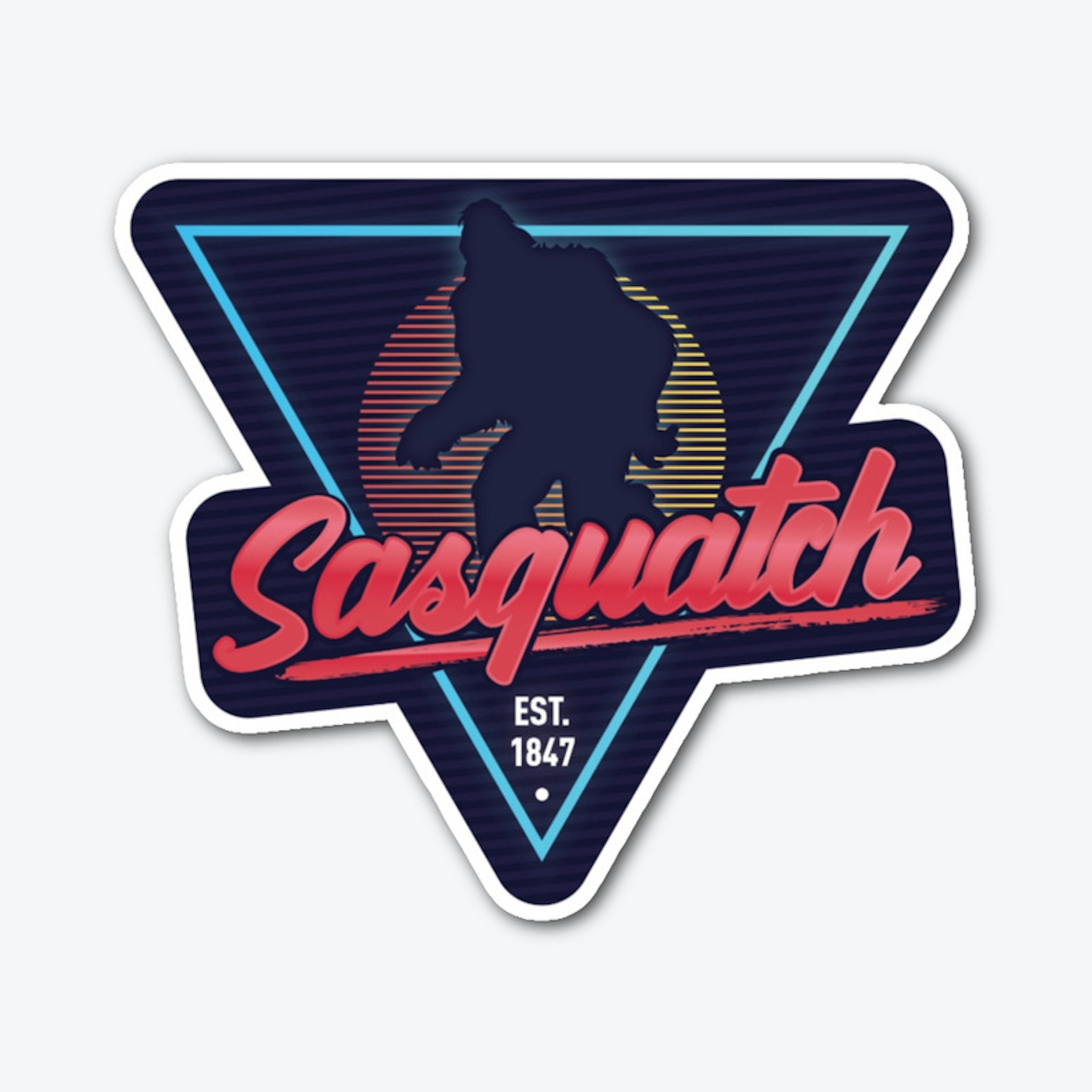 Retro 90's Sasquatch Sticker
