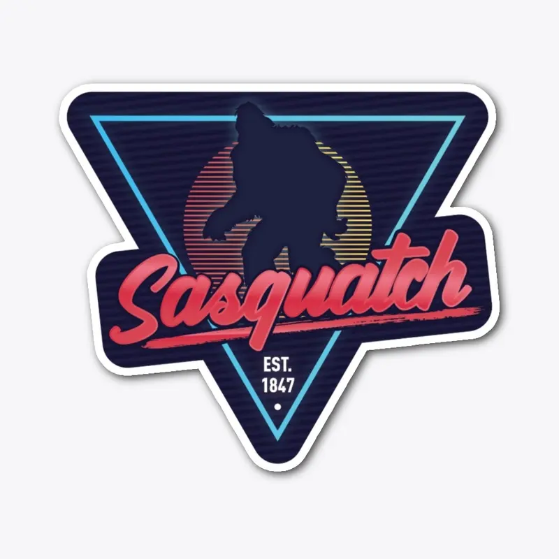 Retro 90's Sasquatch Sticker